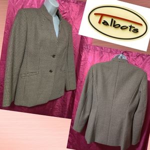 Talbots Petites Blazer Wool Houndstooth 6 Petite Exc Pre-owned Condition Vintage